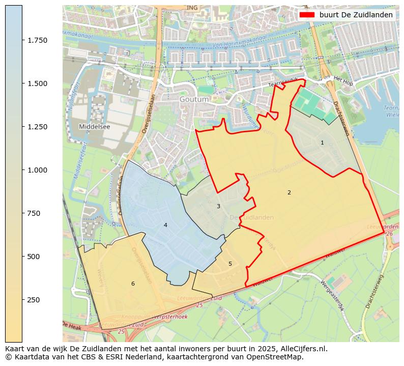 Afbeelding van de buurt De Zuidlanden op de kaart.