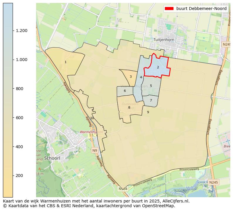 Afbeelding van de buurt Debbemeer-Noord op de kaart.