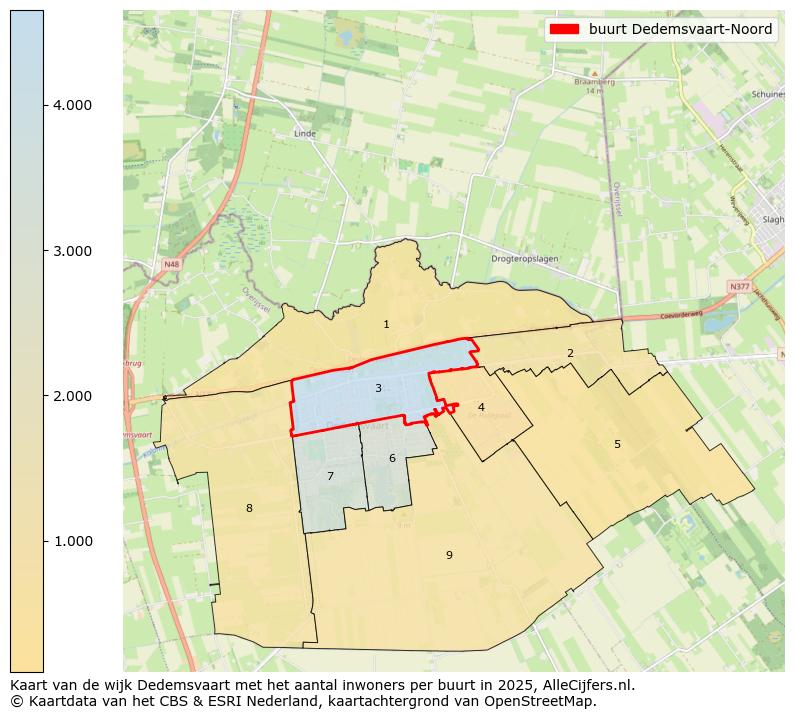 Afbeelding van de buurt Dedemsvaart-Noord op de kaart.