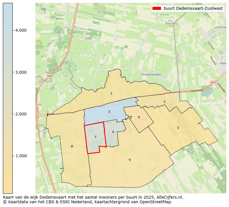Afbeelding van de buurt Dedemsvaart-Zuidwest op de kaart.