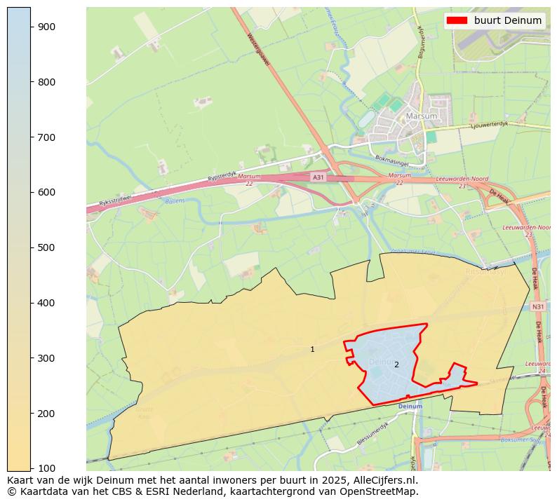 Afbeelding van de buurt Deinum op de kaart.