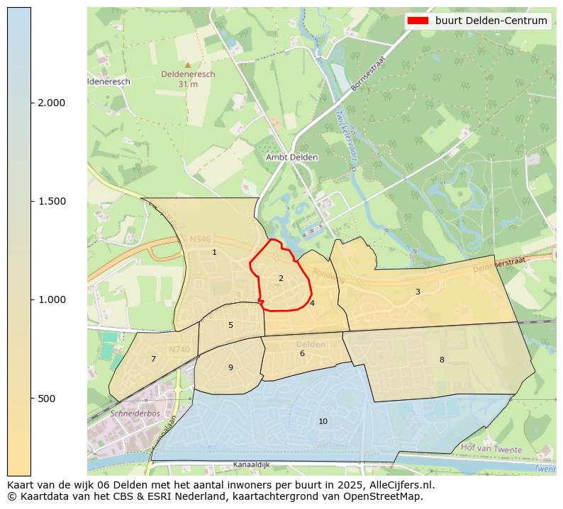 Afbeelding van de buurt Delden-Centrum op de kaart.
