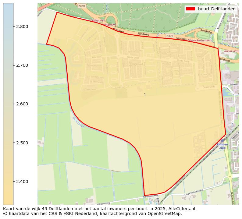 Afbeelding van de buurt Delftlanden op de kaart.