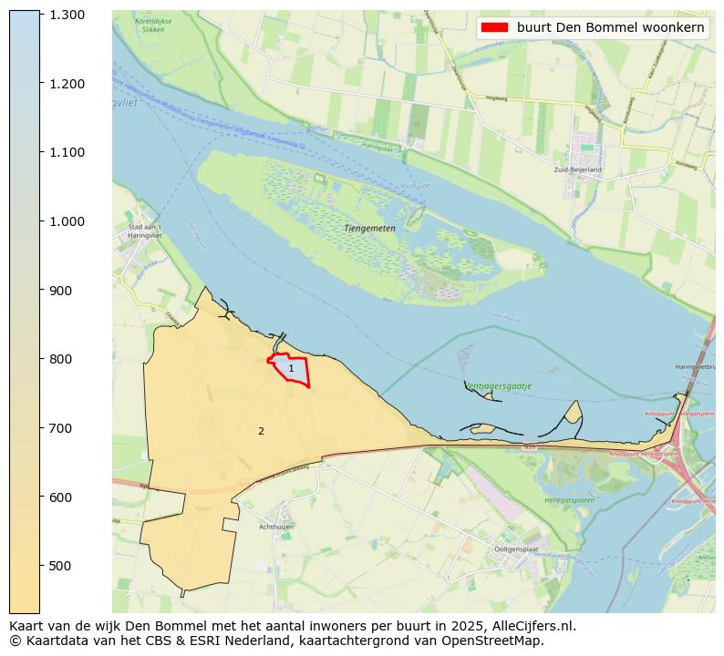 Afbeelding van de buurt Den Bommel woonkern op de kaart.