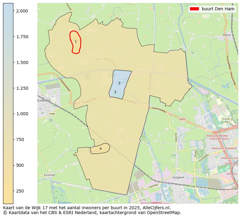 Afbeelding van de buurt Den Ham op de kaart.