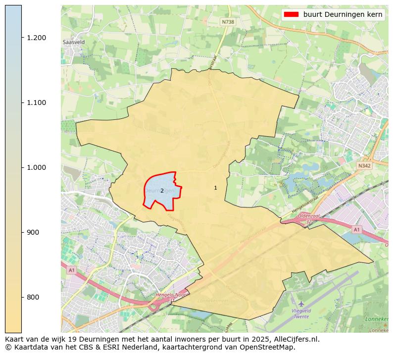 Afbeelding van de buurt Deurningen kern op de kaart.