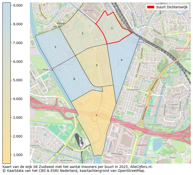 Afbeelding van de buurt Dichterswijk op de kaart.