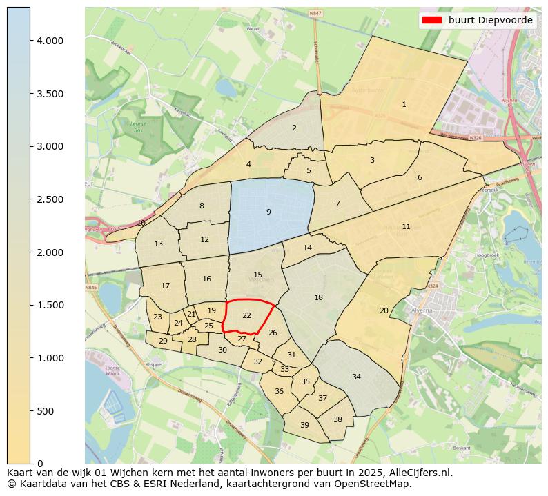 Afbeelding van de buurt Diepvoorde op de kaart.