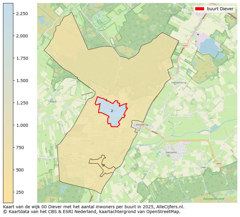 Afbeelding van de buurt Diever op de kaart.