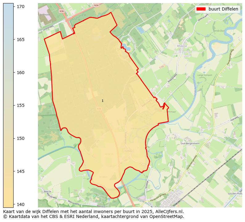 Afbeelding van de buurt Diffelen op de kaart.