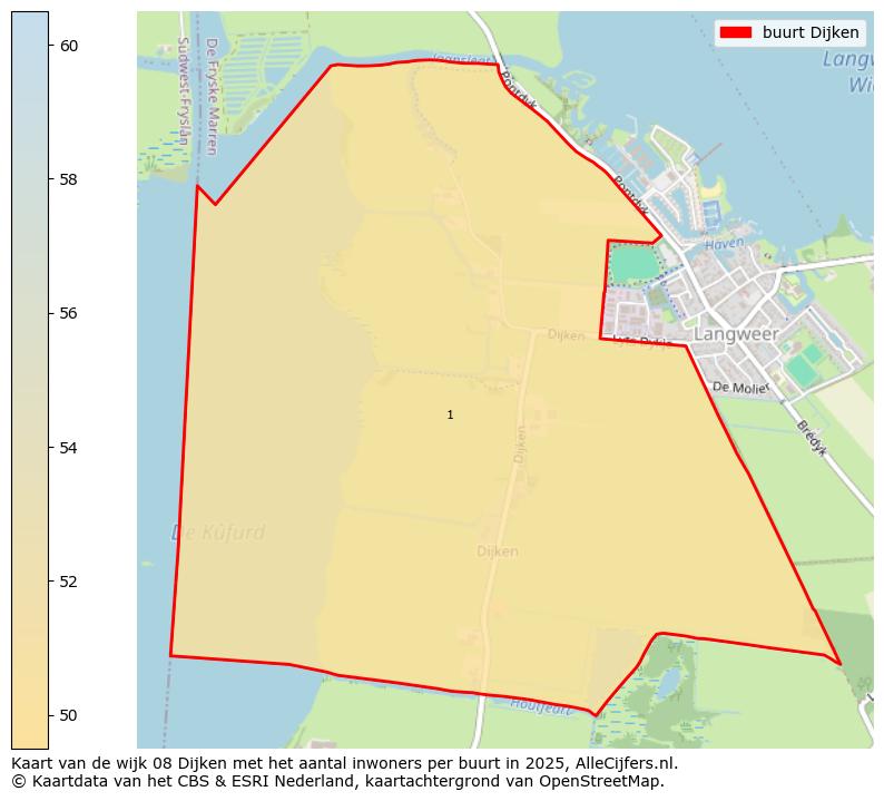Afbeelding van de buurt Dijken op de kaart.