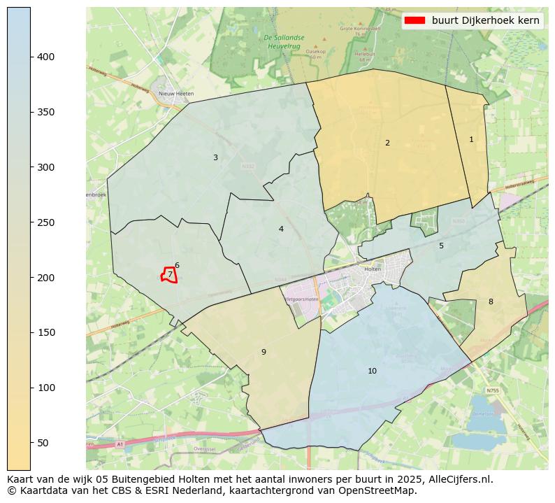 Afbeelding van de buurt Dijkerhoek kern op de kaart.