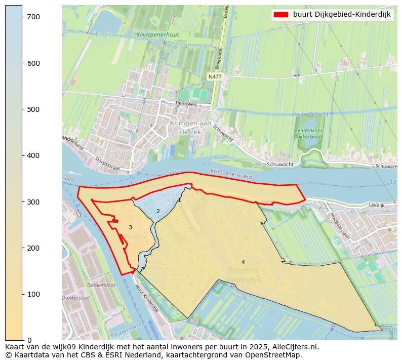 Afbeelding van de buurt Dijkgebied-Kinderdijk op de kaart.