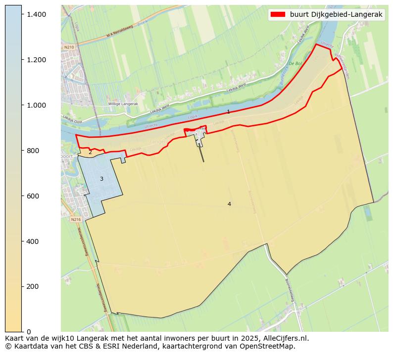 Afbeelding van de buurt Dijkgebied-Langerak op de kaart.
