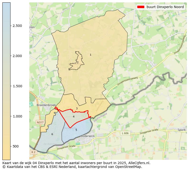 Afbeelding van de buurt Dinxperlo Noord op de kaart.