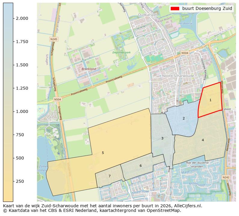 Afbeelding van de buurt Doesenburg Zuid op de kaart.
