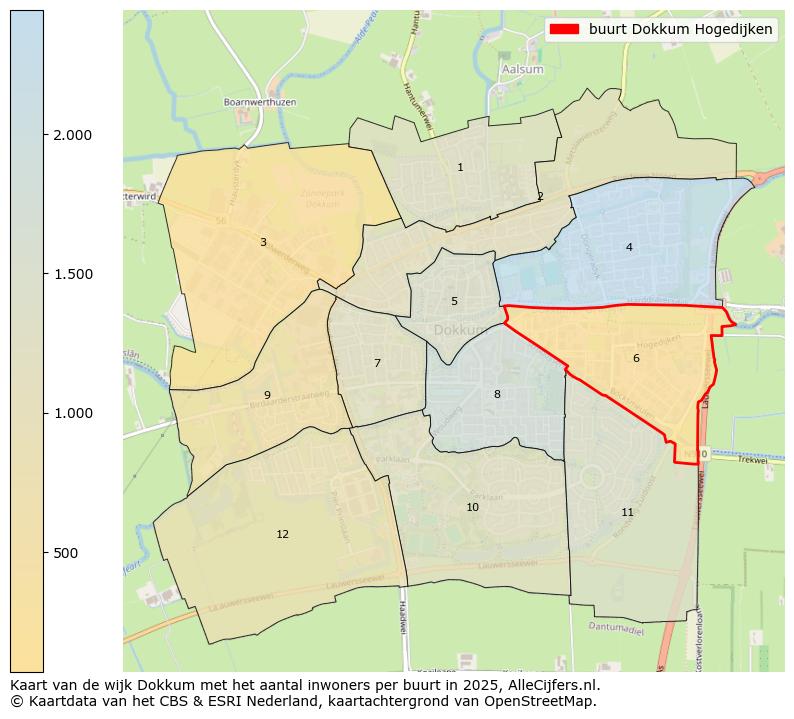 Afbeelding van de buurt Dokkum Hogedijken op de kaart.
