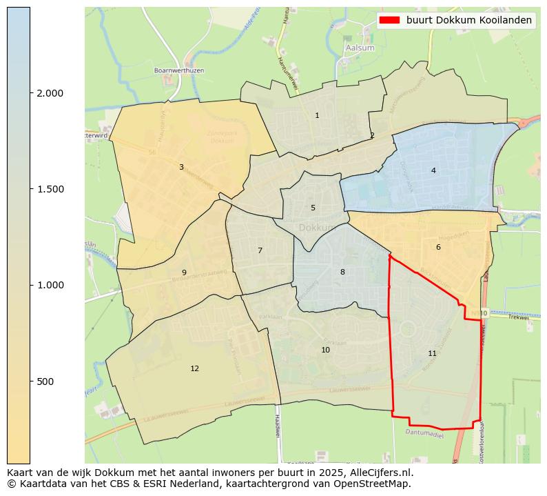 Afbeelding van de buurt Dokkum Kooilanden op de kaart.