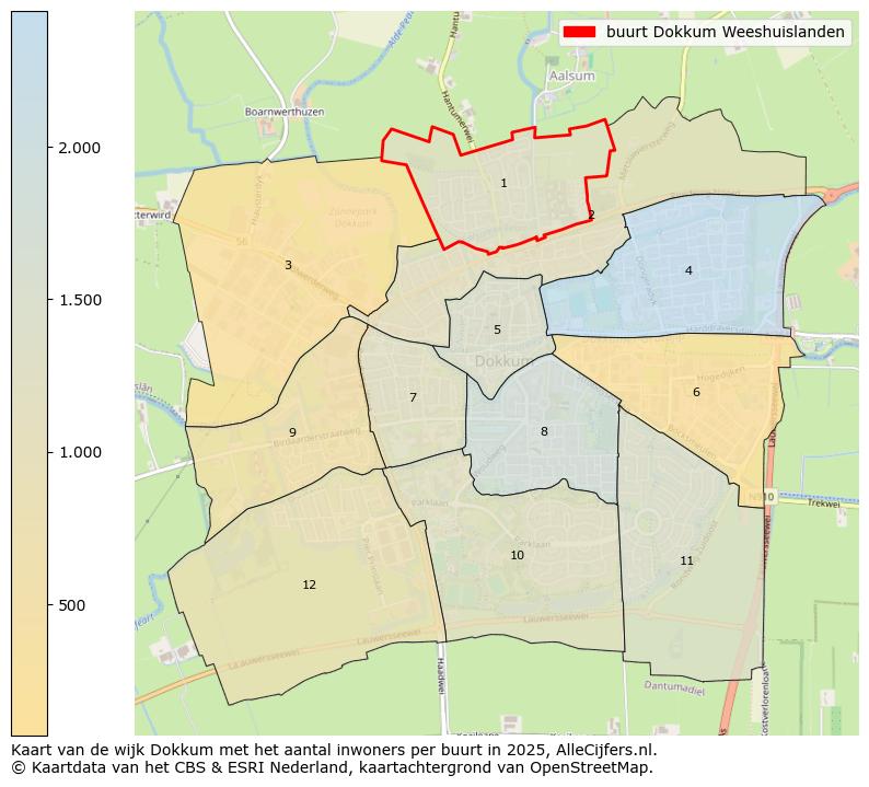 Afbeelding van de buurt Dokkum Weeshuislanden op de kaart.