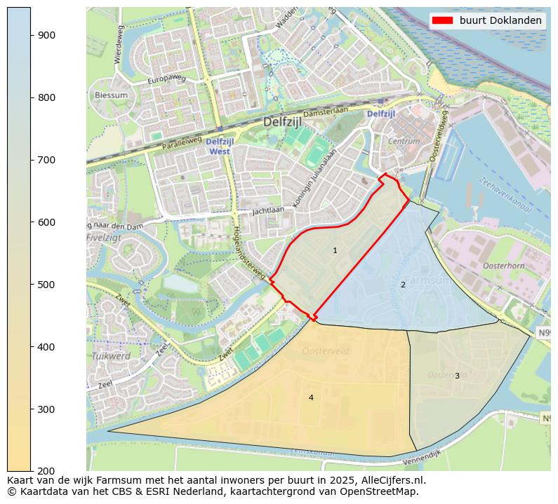 Afbeelding van de buurt Doklanden op de kaart.