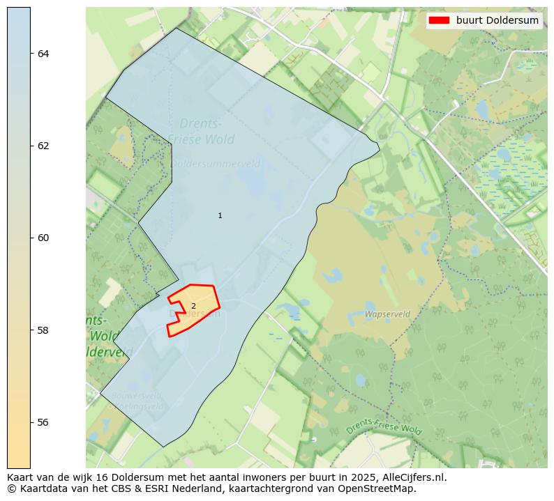 Afbeelding van de buurt Doldersum op de kaart.
