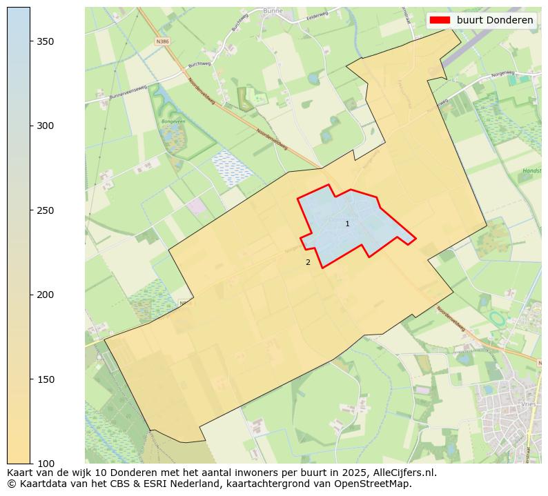 Afbeelding van de buurt Donderen op de kaart.
