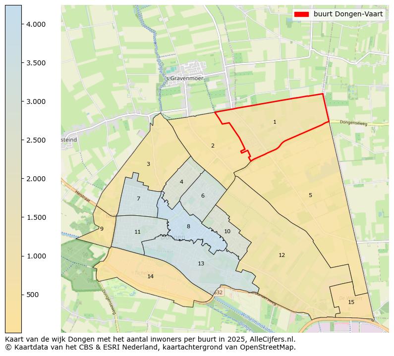 Afbeelding van de buurt Dongen-Vaart op de kaart.
