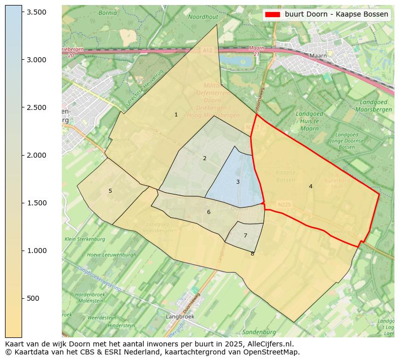 Afbeelding van de buurt Doorn - Kaapse Bossen op de kaart.