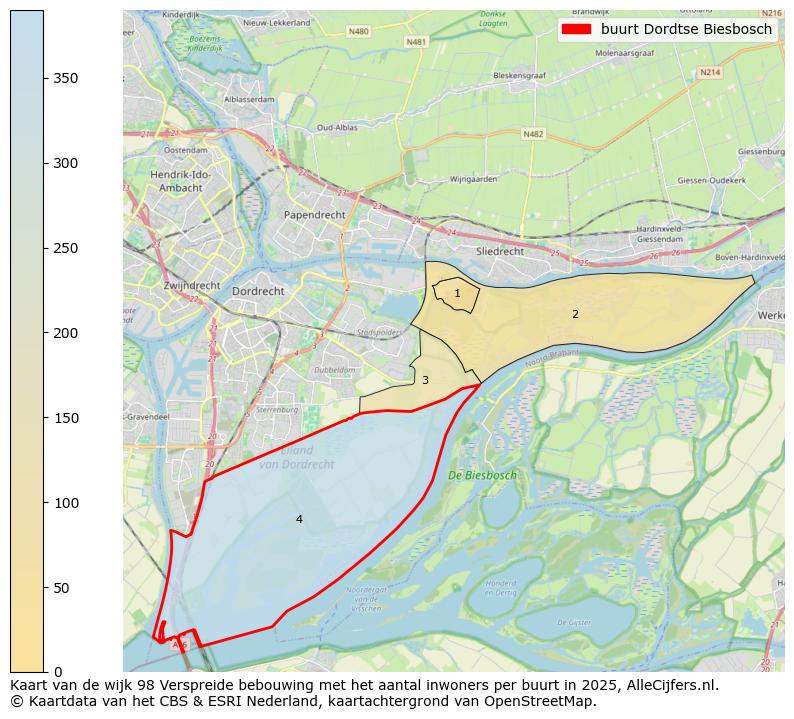 Afbeelding van de buurt Dordtse Biesbosch op de kaart.
