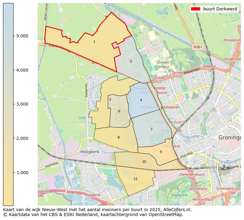 Afbeelding van de buurt Dorkwerd op de kaart.