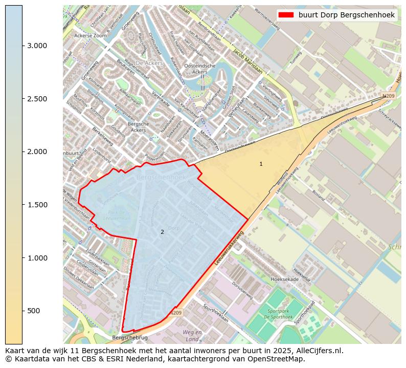 Afbeelding van de buurt Dorp Bergschenhoek op de kaart.