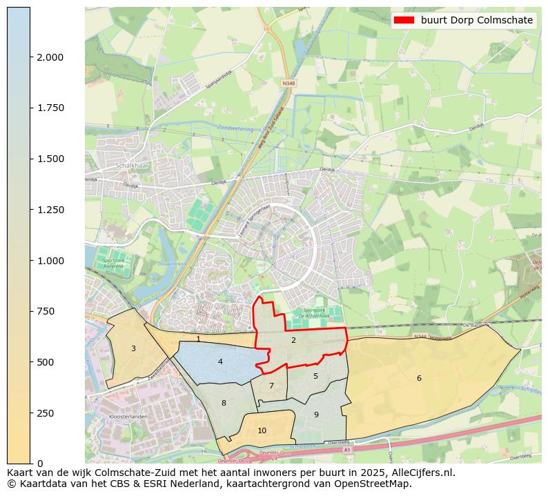 Afbeelding van de buurt Dorp Colmschate op de kaart.