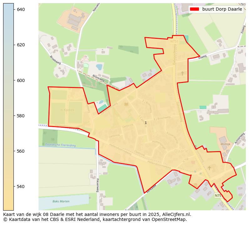 Afbeelding van de buurt Dorp Daarle op de kaart.