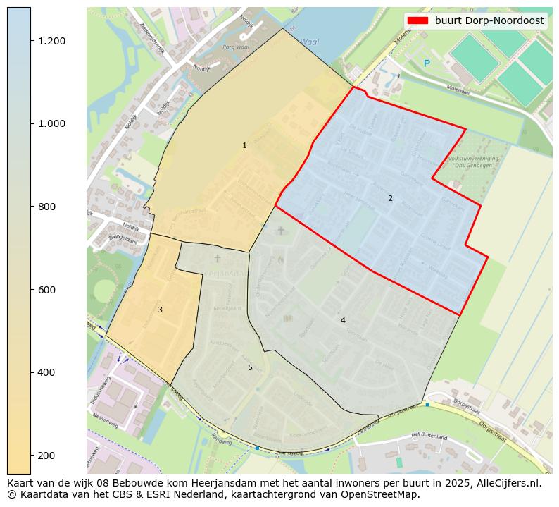 Afbeelding van de buurt Dorp-Noordoost op de kaart.