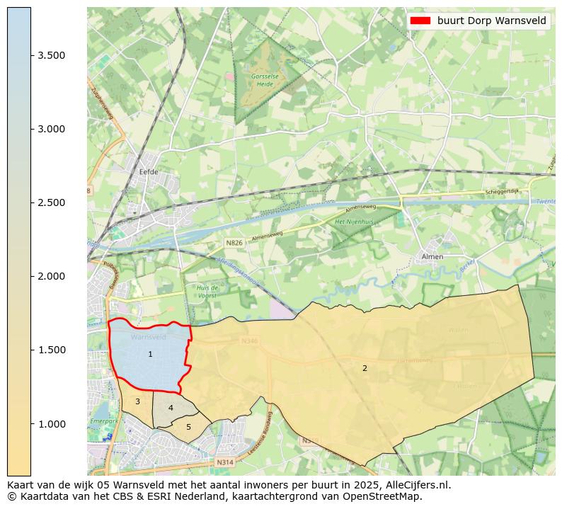 Afbeelding van de buurt Dorp Warnsveld op de kaart.