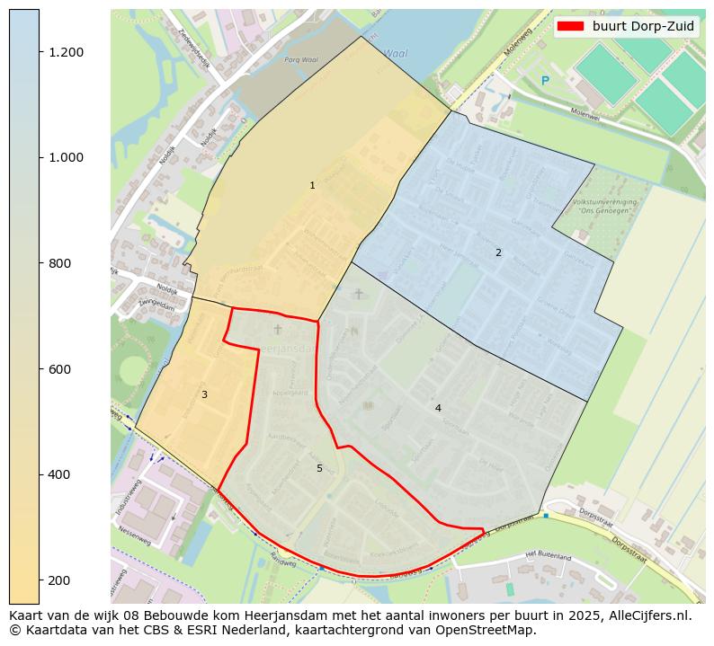 Afbeelding van de buurt Dorp-Zuid op de kaart.