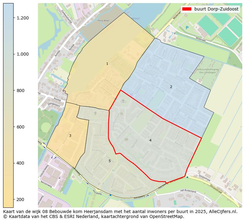 Afbeelding van de buurt Dorp-Zuidoost op de kaart.