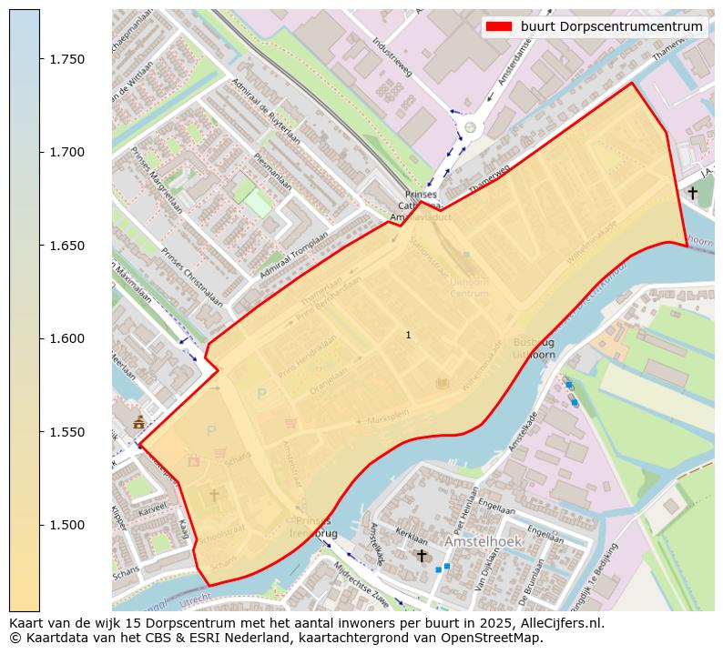 Afbeelding van de buurt Dorpscentrumcentrum op de kaart.
