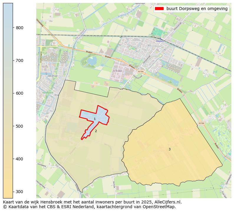 Afbeelding van de buurt Dorpsweg en omgeving op de kaart.