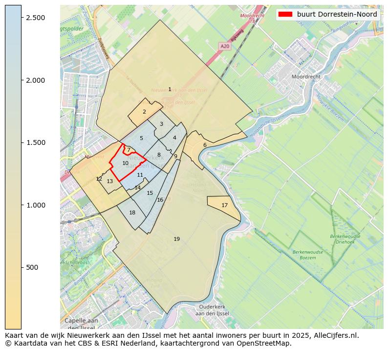 Afbeelding van de buurt Dorrestein-Noord op de kaart.