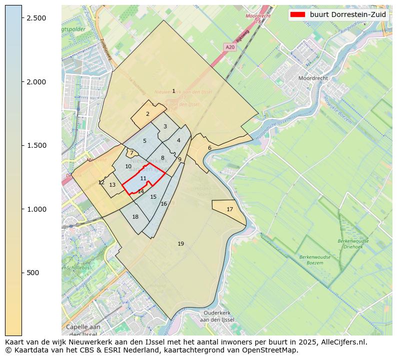 Afbeelding van de buurt Dorrestein-Zuid op de kaart.