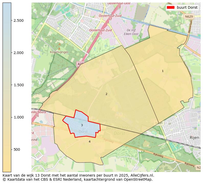 Afbeelding van de buurt Dorst op de kaart.