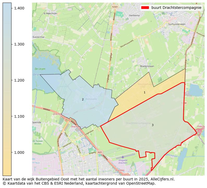 Afbeelding van de buurt Drachtstercompagnie op de kaart.