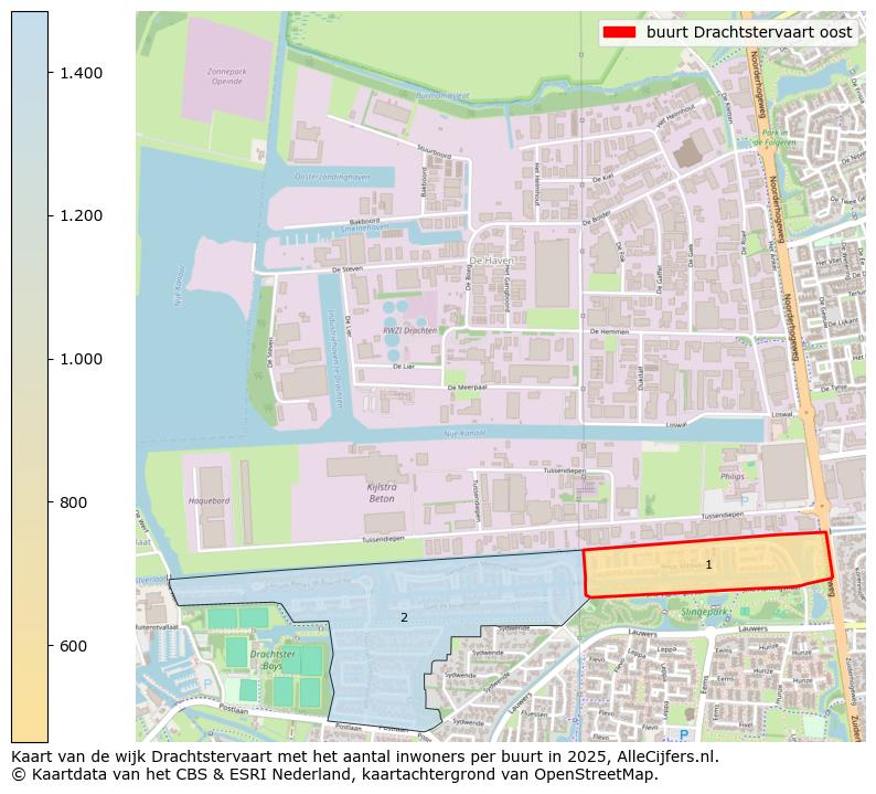Afbeelding van de buurt Drachtstervaart oost op de kaart.