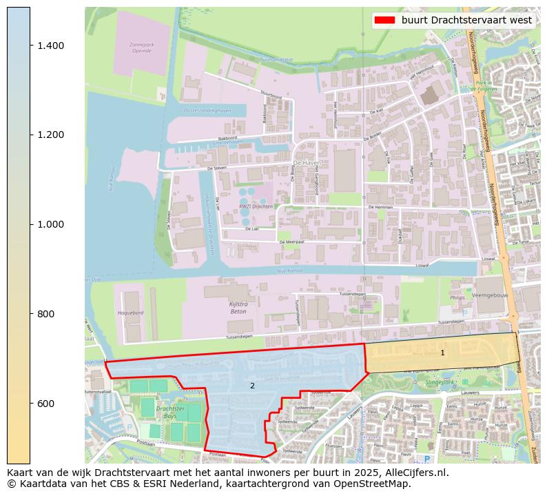 Afbeelding van de buurt Drachtstervaart west op de kaart.