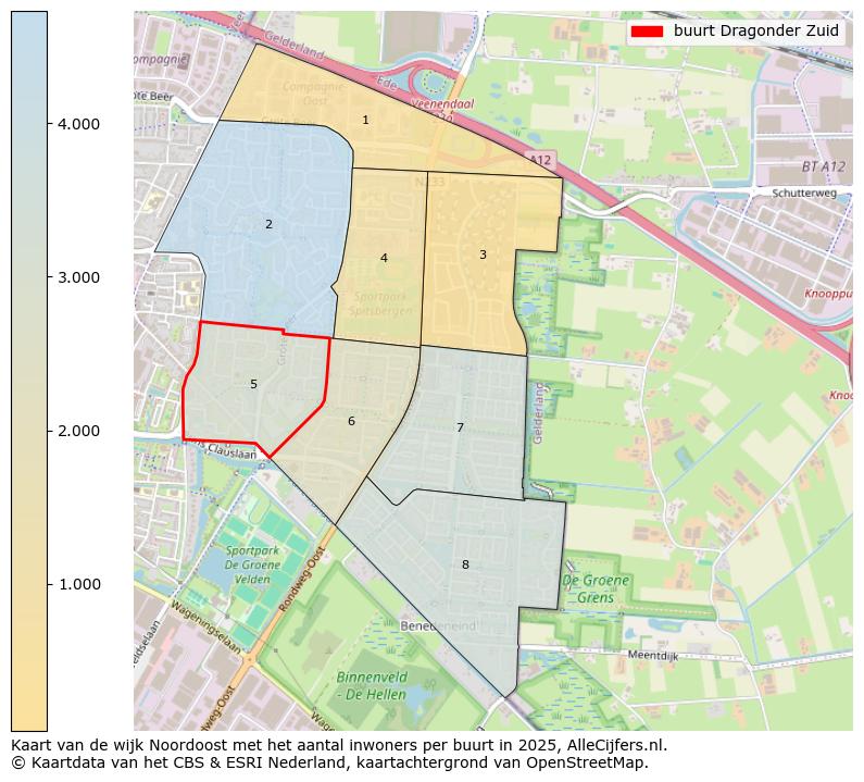 Afbeelding van de buurt Dragonder Zuid op de kaart.