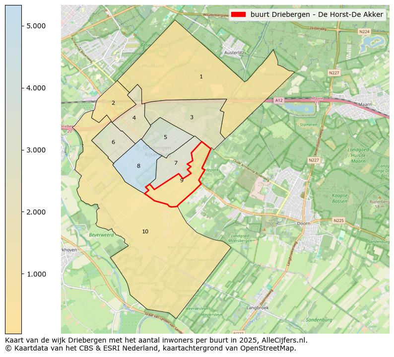 Afbeelding van de buurt Driebergen - De Horst-De Akker op de kaart.