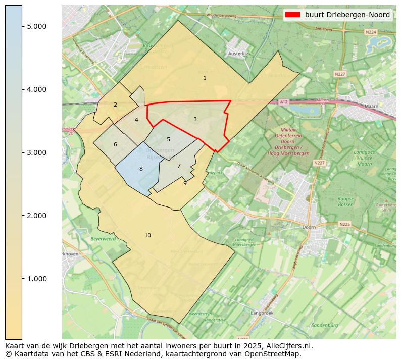 Afbeelding van de buurt Driebergen-Noord op de kaart.