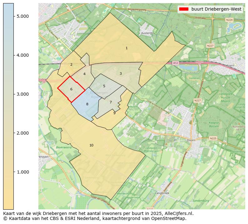 Afbeelding van de buurt Driebergen-West op de kaart.