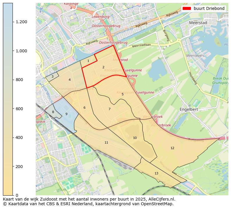 Afbeelding van de buurt Driebond op de kaart.